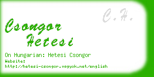 csongor hetesi business card